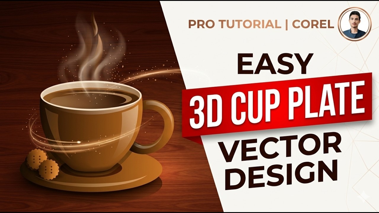 Cup Vector Design #corelDraw #corelDrwawtips