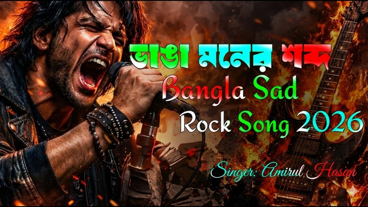 ভাঙা মনের শব্দ 💔 Bangla Sad Rock Song 2026 | New Emotional Rock | Amirul Hasan #newsong #viralsong