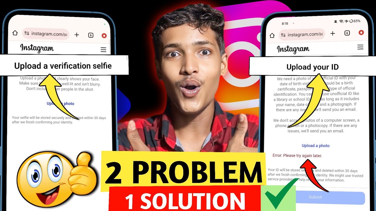 Instagram Upload a Verification Selfie | Instagram Upload Your ID | upload your ID problem - solved✅