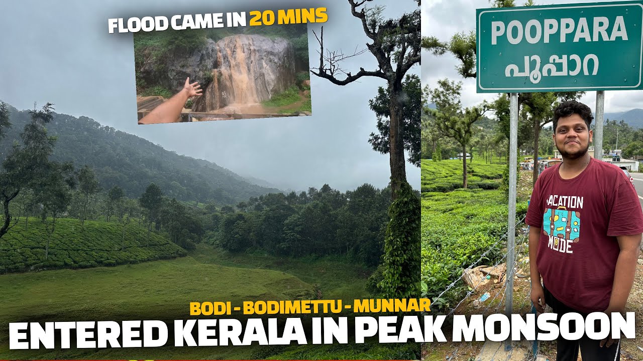 ENTERED KERALA in heavy Rain | Bodimettu - Munnar KSRTC Journey | Monsoon Kerala