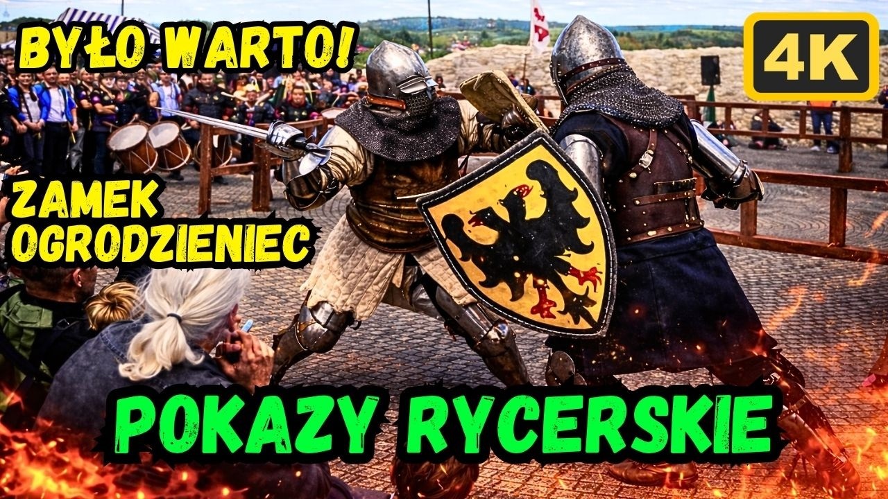 Zamek Ogrodzieniec &ndash; pokazy rycerskie, walki i kusze! JAK TO WYGLĄDA NA ŻYWO? 4K
