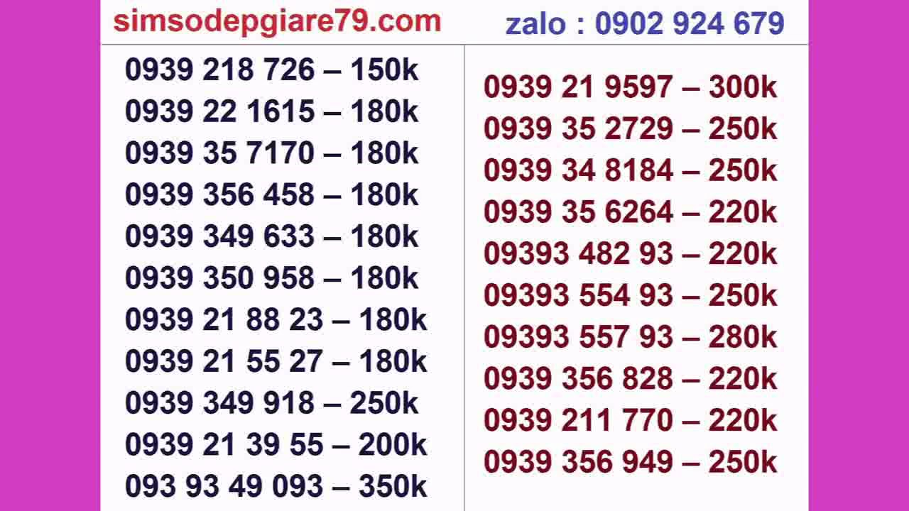 Sim Mobi Gi&aacute; Rẻ Số Đẹp, Đầu 10 số Trả Trước, Giao To&agrave;n Quốc Si&ecirc;u Nhanh.