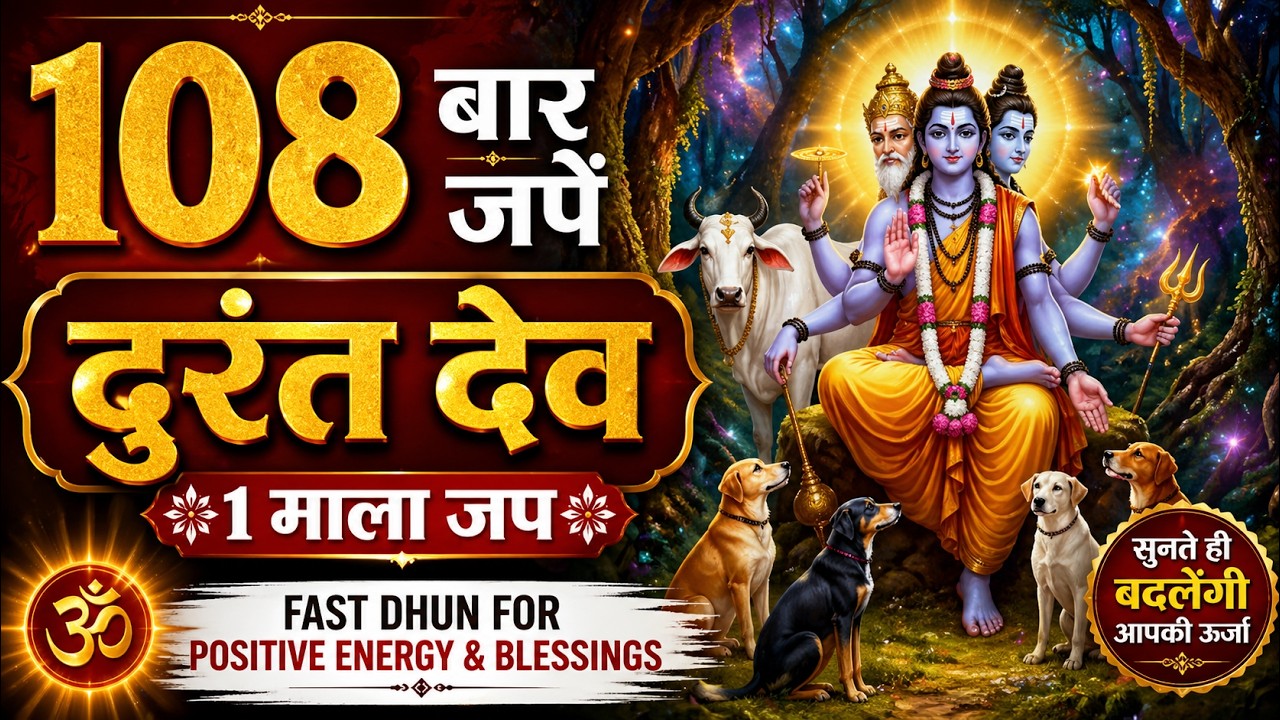 Durant Dev 108 Times | दुरंत देव 1 माला जप | Fast Dhun for Positive Energy & Blessings