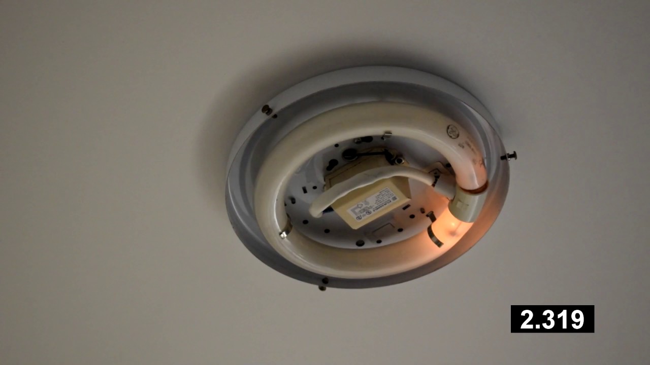 Fluorescent lamp ignition in slow motion