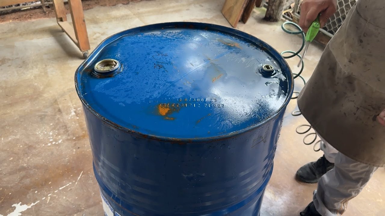 Build A Table With A Speaker From An Old Iron Barrel Found In The Trash. Carpenter Mr. Manh.