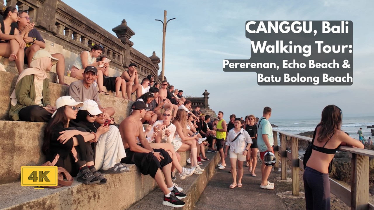 CANGGU, Bali 4K Weekend Crowd 2026 Walking Tour Around Batu Mejan 
