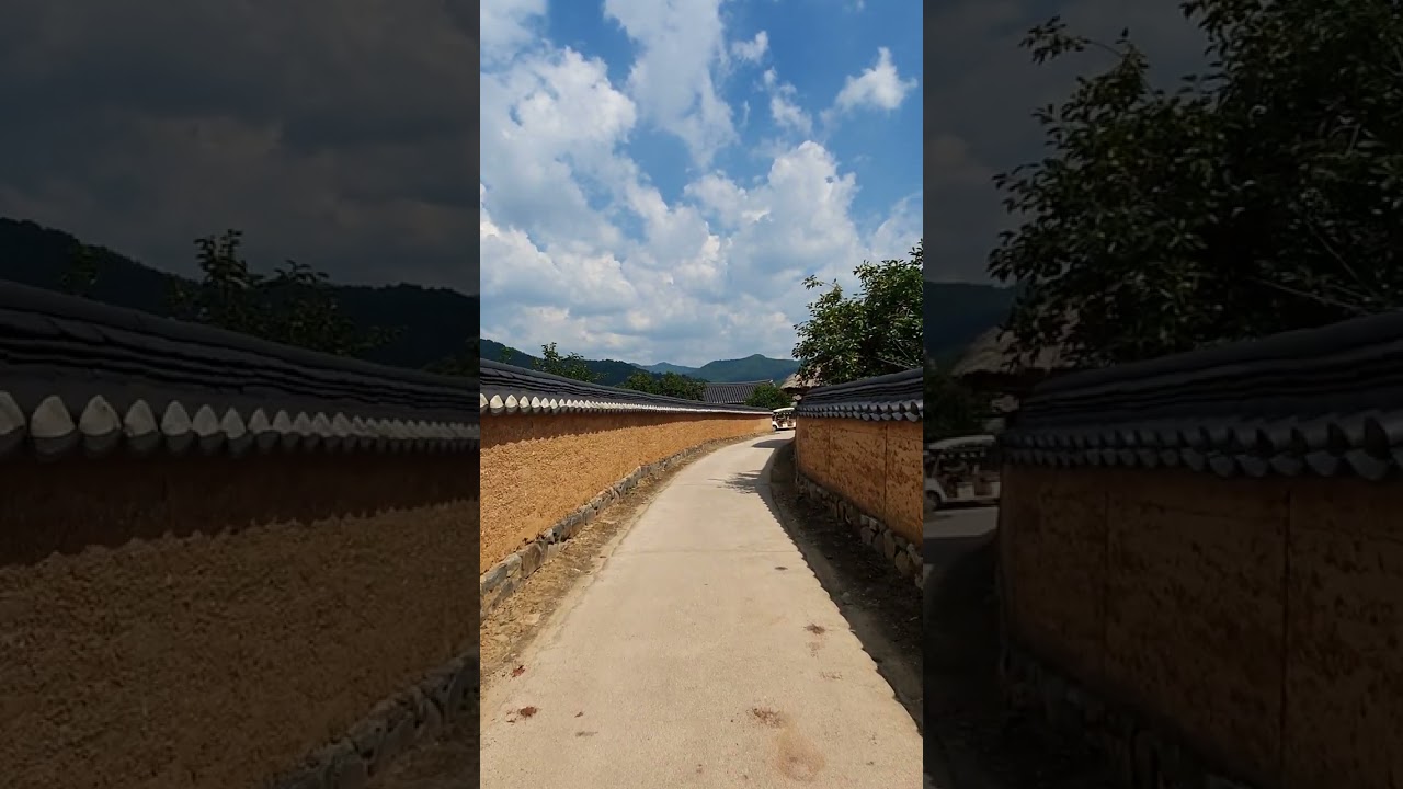 Walking through Andong Hahoe Folk Village, Korea