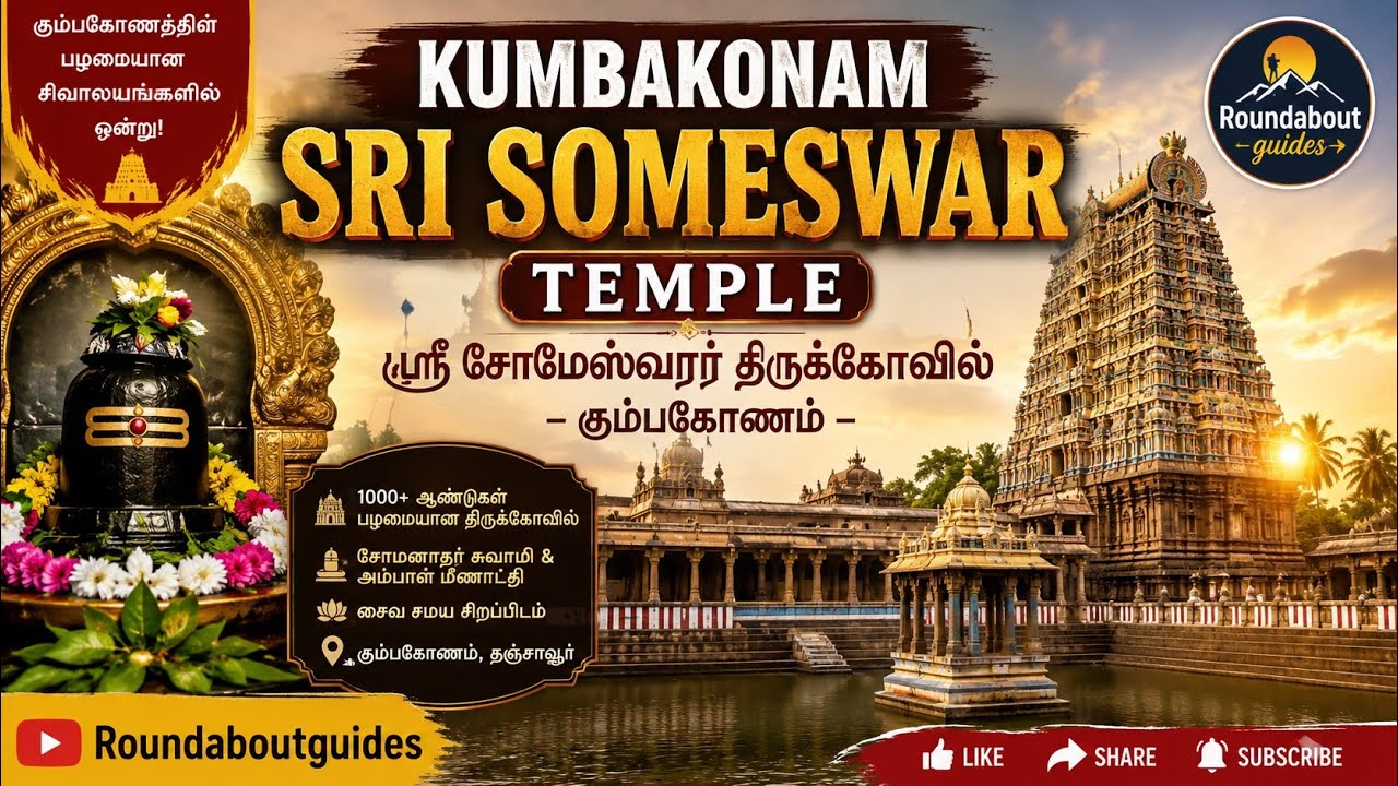 Someshwar temple History in Tamil | One of the 12 lingam in Kumbakonam Mahamagam | Episode - 445