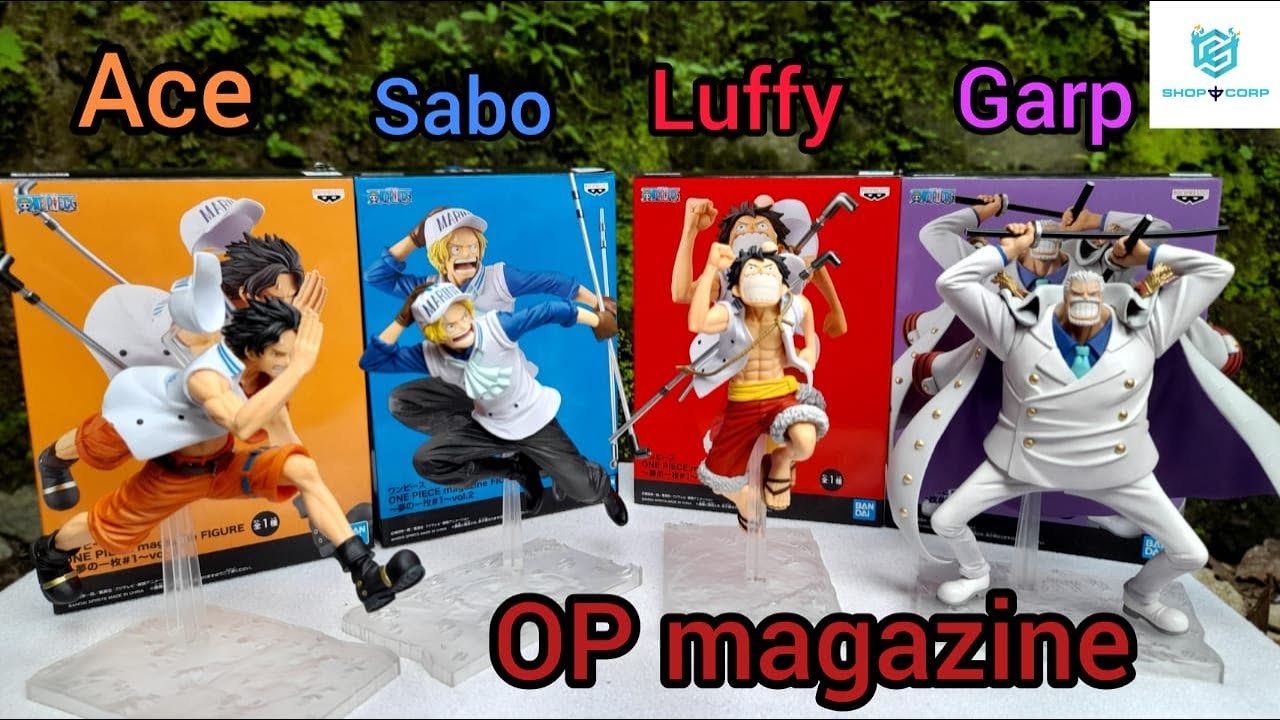 unboxing ASL Garp Ace sabo luffy Garp action figure ( One piece Magazine )