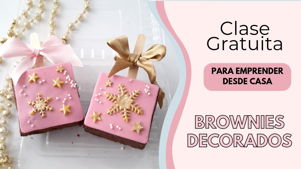 Cómo Hacer Brownies Decorados y Emprender desde Casa en Navidad!! 🎁 Clase Gratuita!