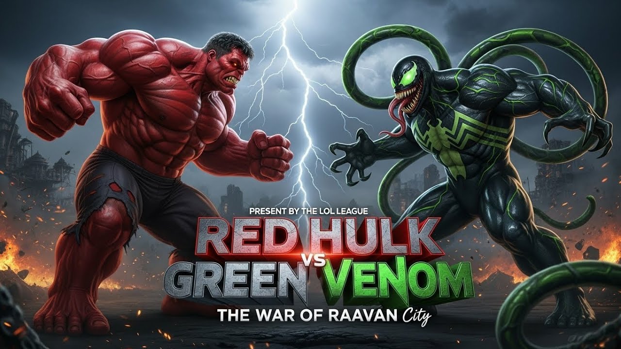 Red Hulk 😠vs Green Venom || Besharam pizza 🍕|| The LoL League|| TMU 