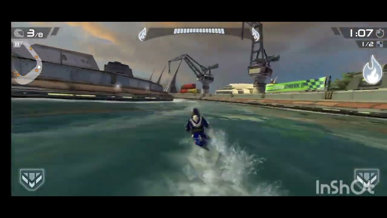 water driving gaming video 