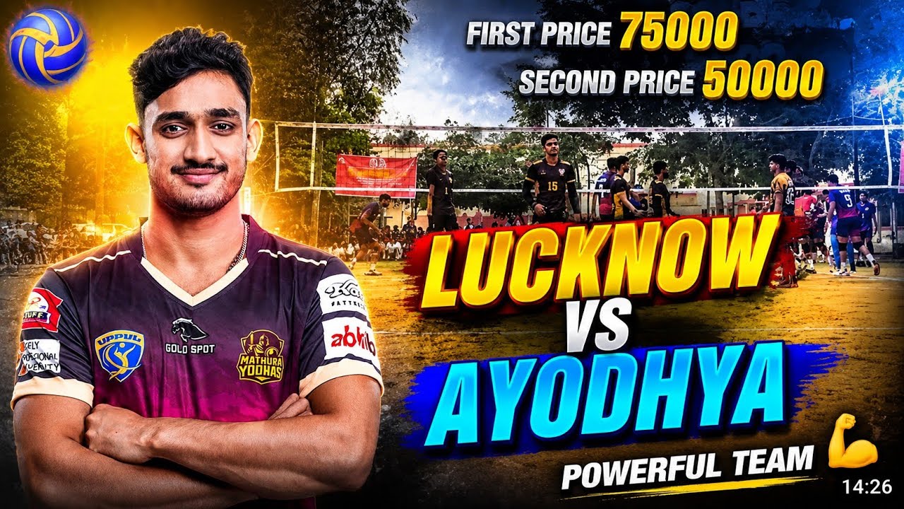 Lucknow Vs Ayodhya 🥵😱 First price 75000 ❤️Second price 50000 🫶 #volleyball #powerful #post 