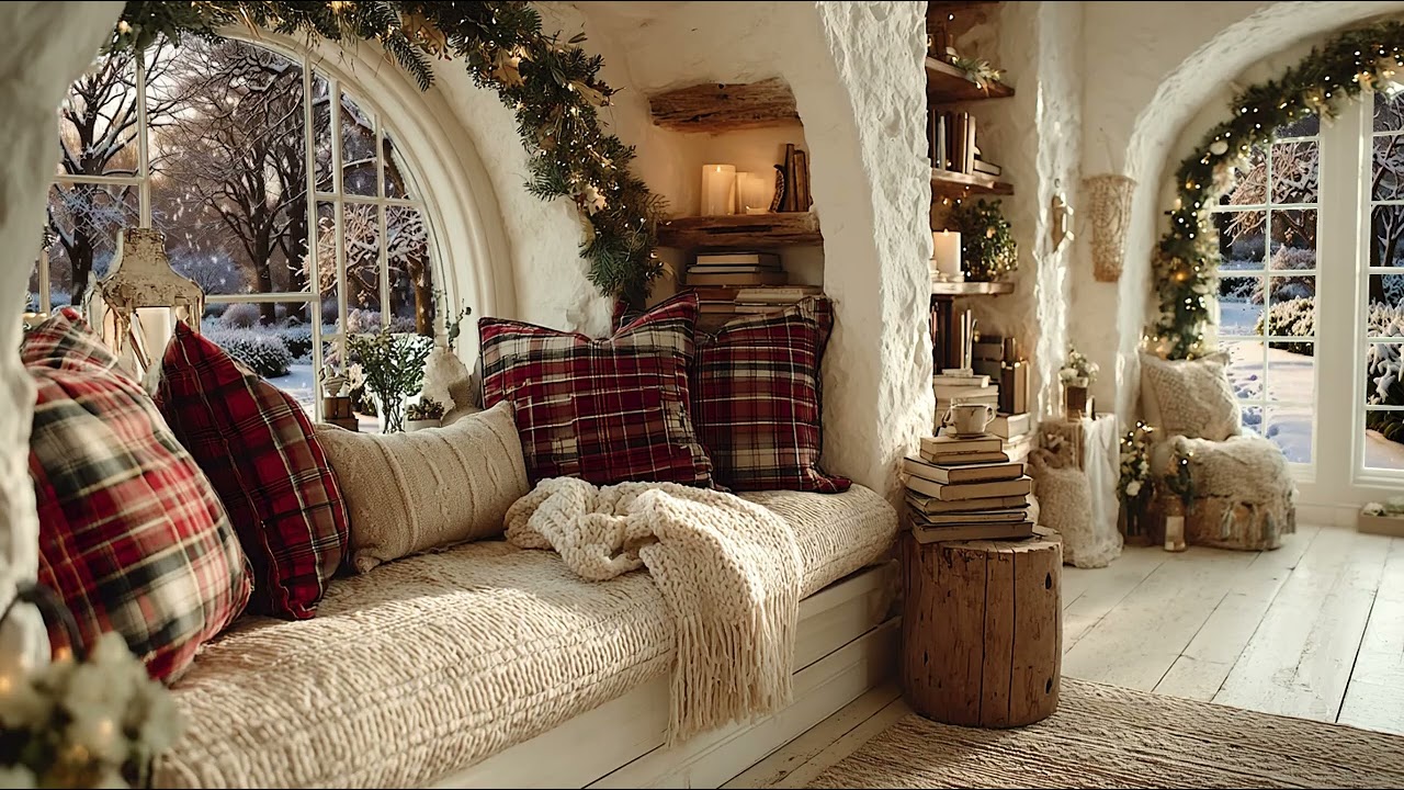 Fall Asleep in a Cozy Winter Living Room ❄️🎹 Fireplace & Piano for Deep Calm