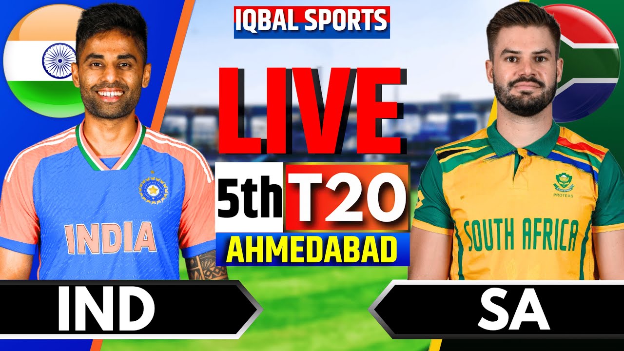 🔴Live: India vs South Africa, 5th T20 | Live Cricket Match Today | IND vs SA Live | Iqbal Sports