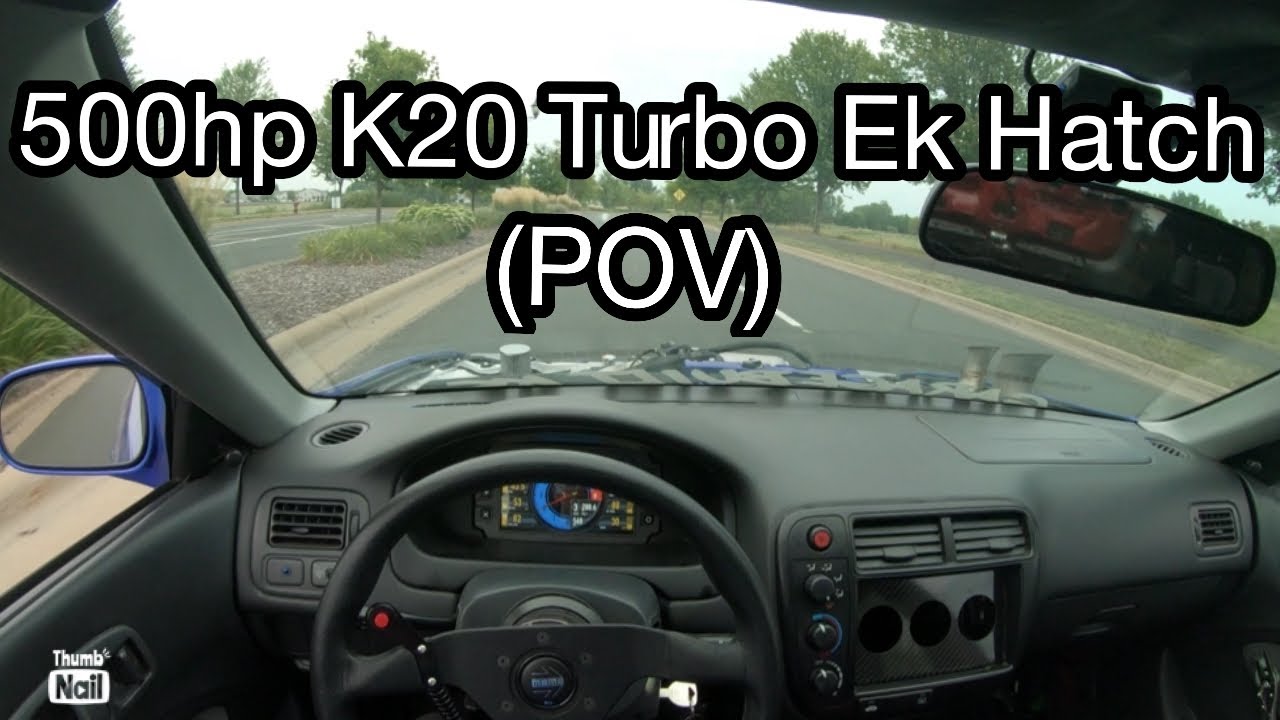 K20 Turbo Ek Civic POV cruise with PULLS