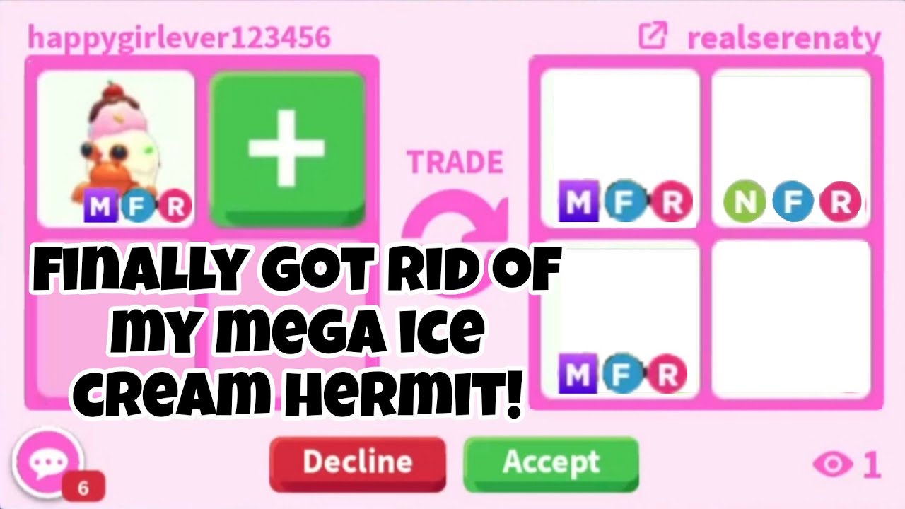 😱😛No Way! I FINALLY GOT RID OF My MEGA NEON ICE CREAM HERMIT FOR WIN In Adopt Me!They OVERPAID A LOT