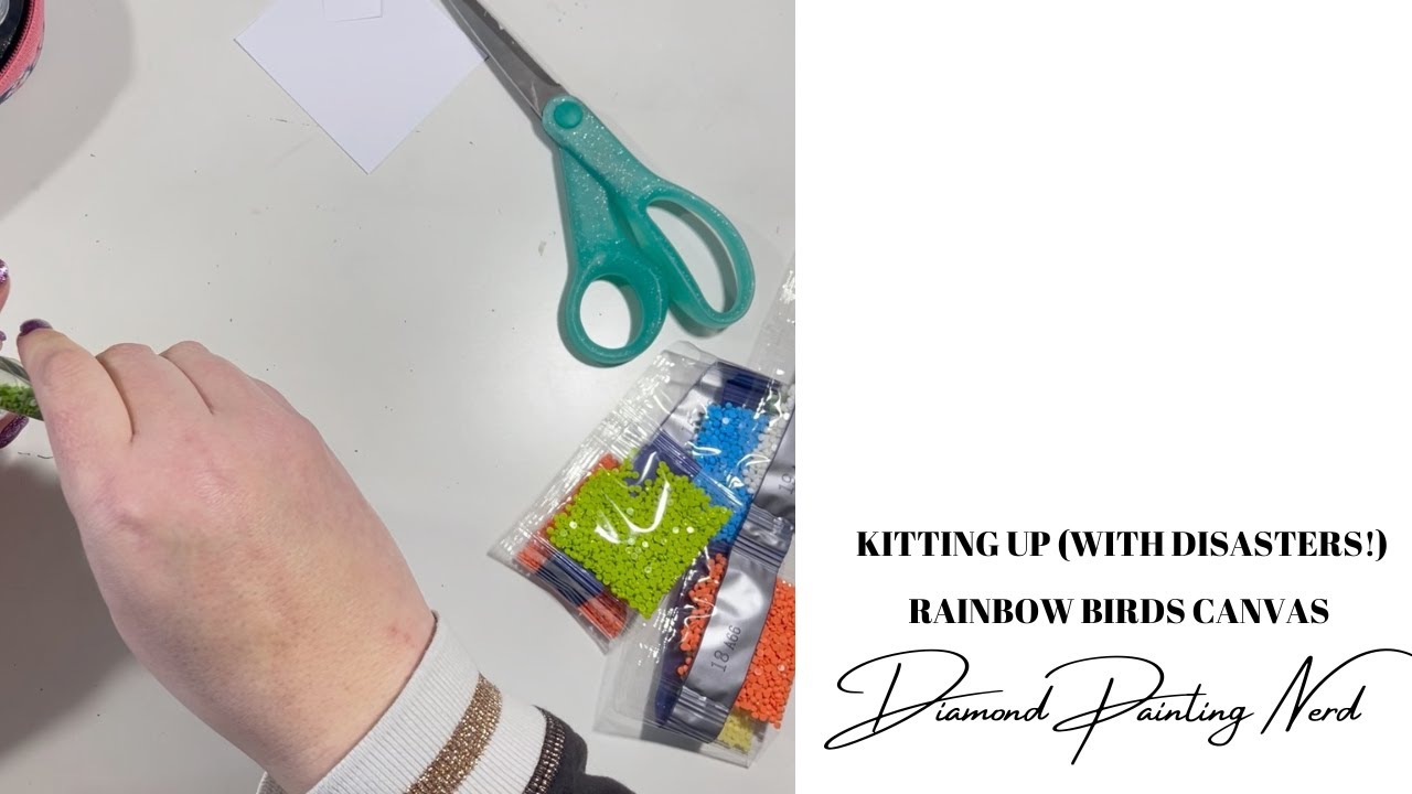 KITTING UP & PREPARING FOR RAINBOW BIRDS | DIAMOND PAINTING NERD