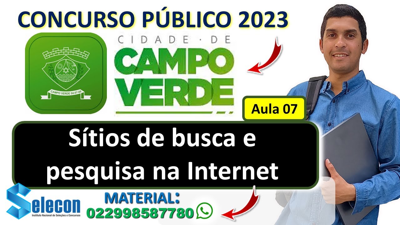 Sítios de busca e pesquisa na Internet | CONCURSO PÚBLICO PREFEITURA MUNICIPAL CAMPO VERDE MT 2023