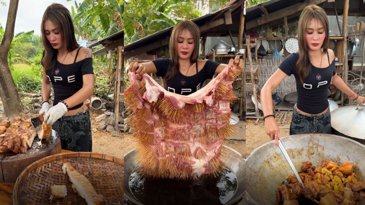Amazing cooking deep fried pork recipe