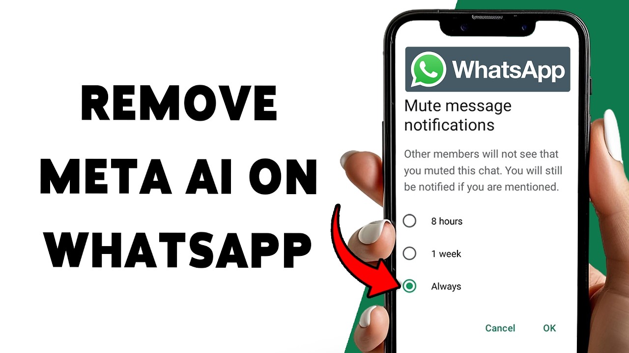 Как удалить Meta AI в WhatsApp | Отключение/удаление чата Meta AI в WhatsApp в 2026 году