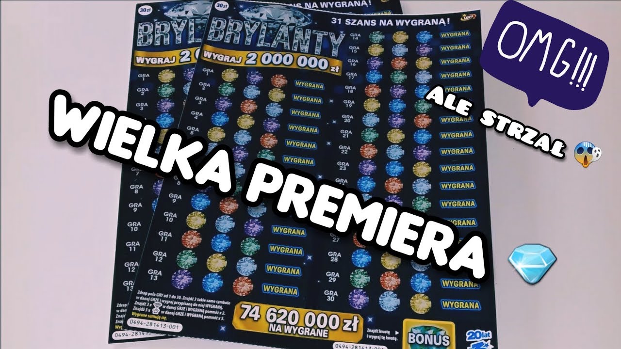 Zdrapki Lotto #173 Wielka Premiera !!! 2x Brylanty 💎 Świetna wygrana 😱💪💪