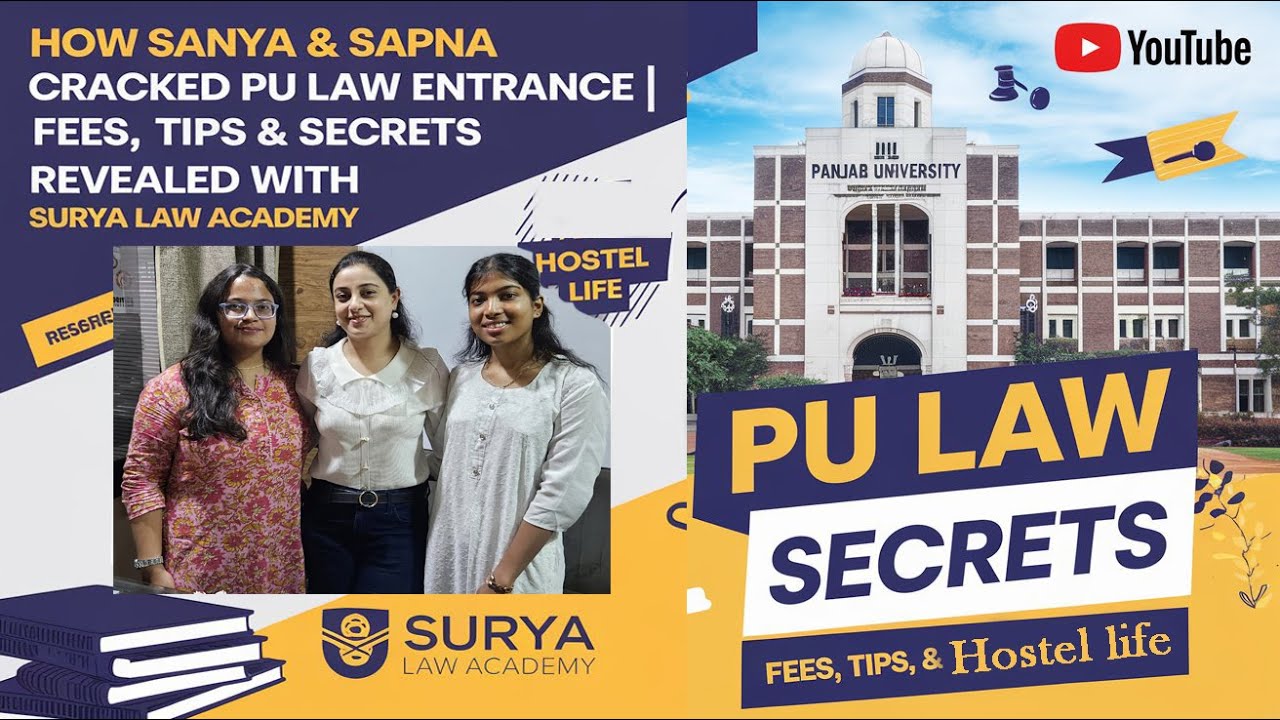 How Sanya & Sapna clear PU Law Entrance with Surya Law Academy | Fees, Hostel Life and Tips Revealed