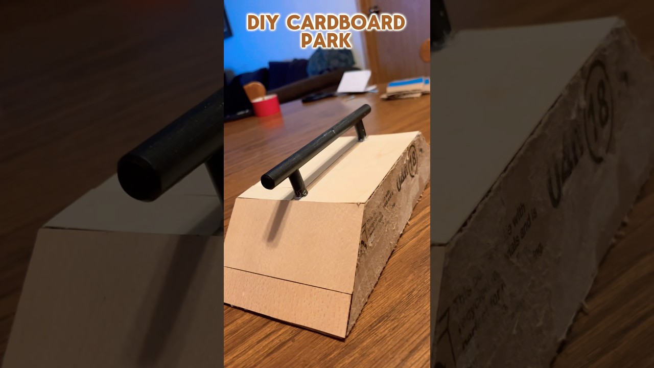 DIY Cardboard Fingerboard Park #fingerskateboard #fingerboard #techdeck #fingerboardpark #sk8