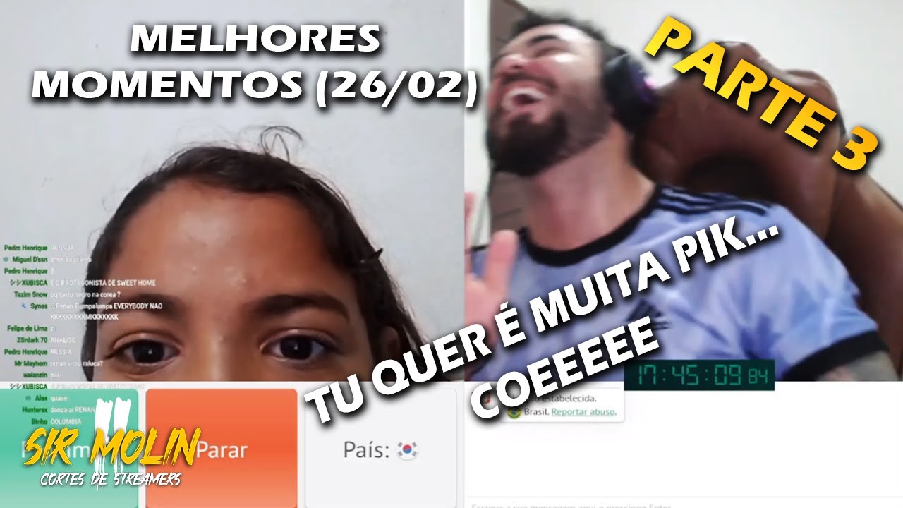 RENAN NO OMEGLE (26/02) MELHORES MOMENTOS PARTE 3 - Cortes do REnanPlay