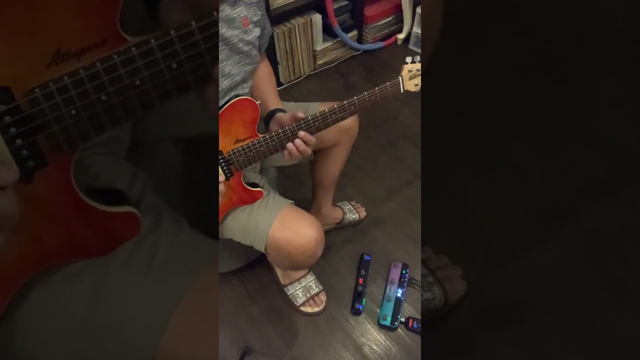 Mooer Prime S1 + GWF4 (Wireless foot sw.) Drums + Looper Test …. MM Axis Super Sport  Semi hollow