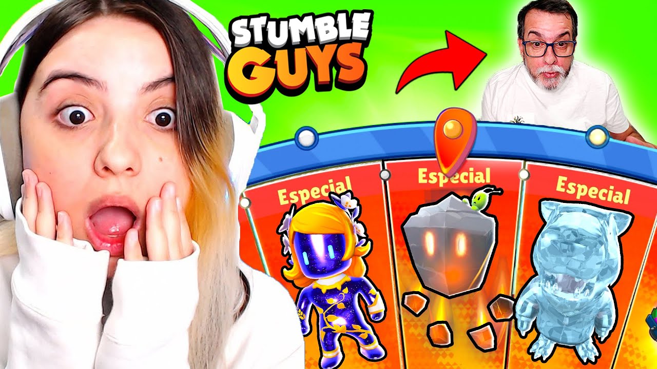 CHAMEI MEU PAI para GIRAR ROLETA IMPOSSÍVEL e PEGAR TODAS SKINS no STUMBLE GUYS! MITEI no BLOCKDASH
