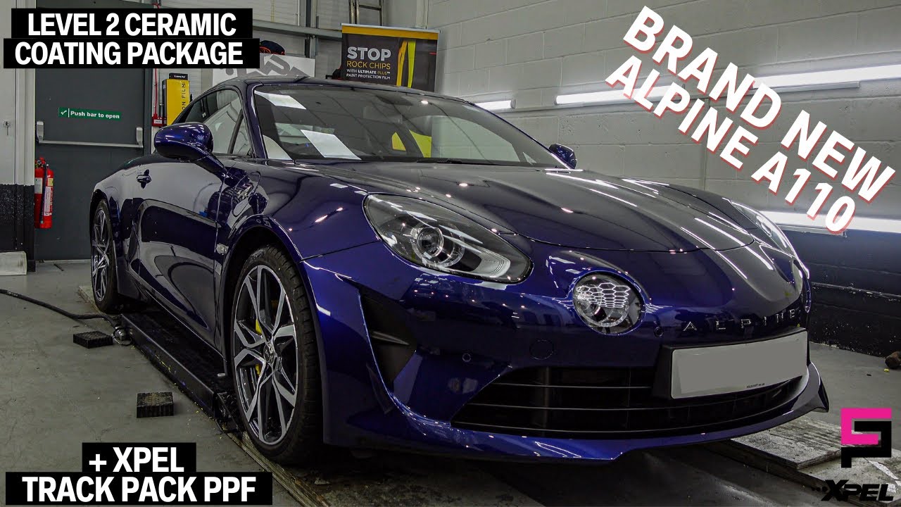 Dark Blue Alpine A110 at The Studio for Xpel Track Pack PPF + Level 1 Ceramic Pro Coating Package!