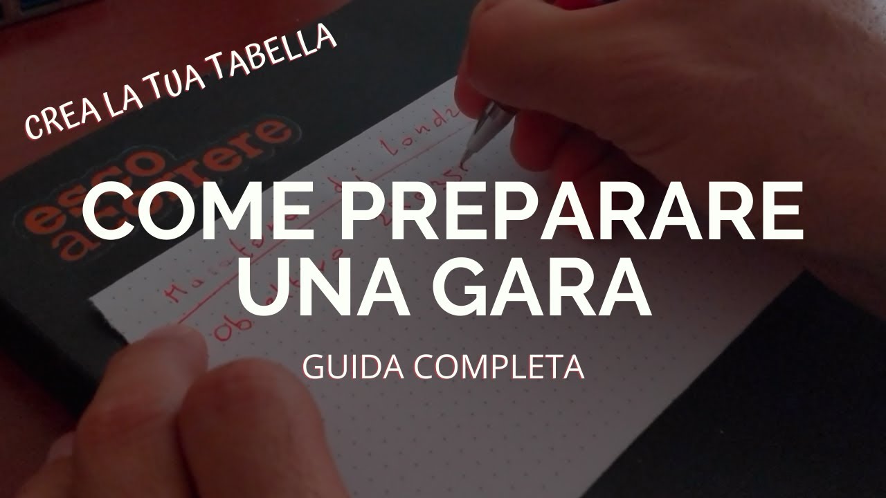 Come creare la tua tabella (preparazione) per la tua maratona, mezza maratona e 10 km