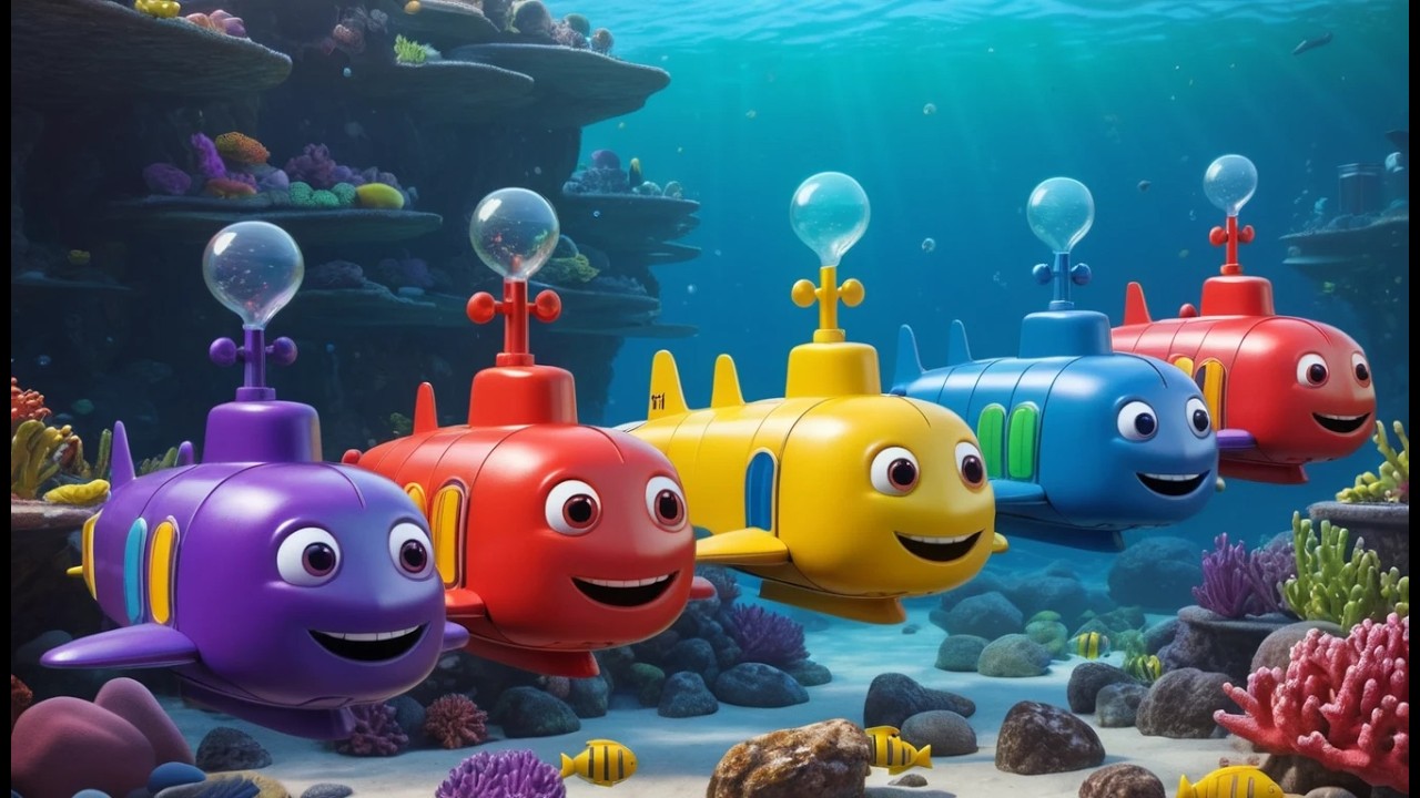 Dive Into Adventure: Five Little Toy Submarines Bubble Bubble | Underwater Counting Song