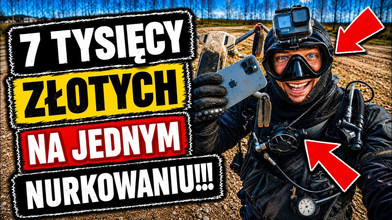 OBŁĘDNE ZNALEZISKA! DROGI DRON, NOWY IPHONE, PORTFEL Z PIENIĘDZMI, MASA KOTWIC!! OBFITE NURKOWANIE!