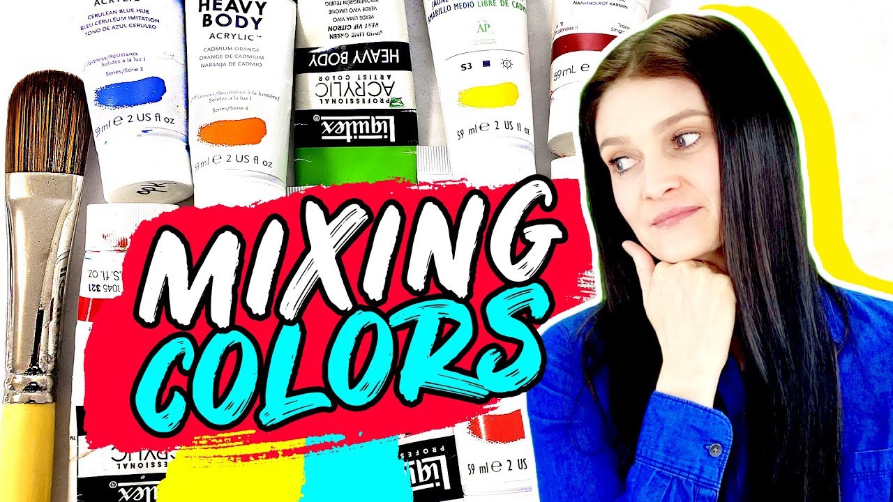How To Mix Acrylic Paint Colors for Beginners 🎨 Green Purple Orange Skin Tones Brown Muted Colors