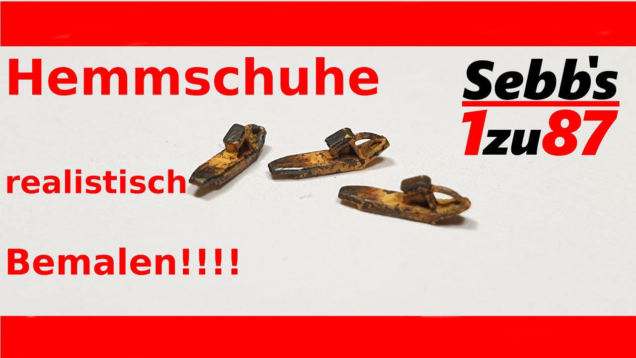 Micro - Weathering: Hemmschuhe von Weinert realistisch patinieren / lackieren (es wird fummelig...)