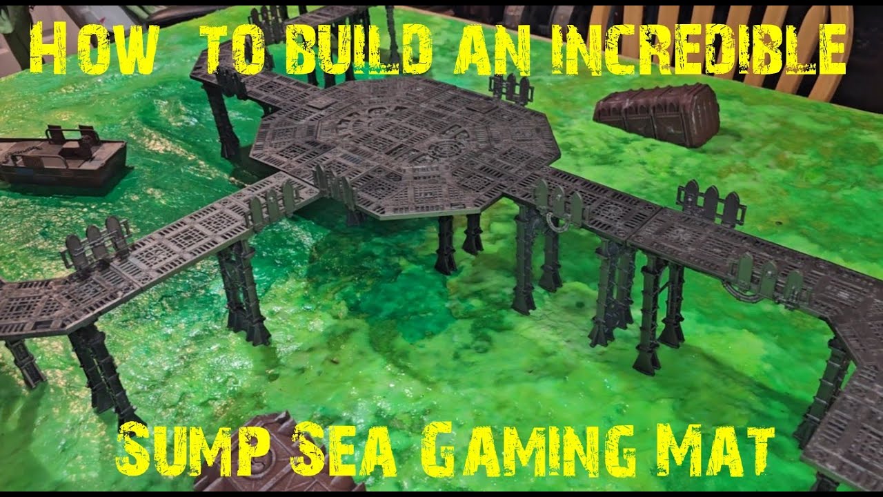 Как сделать безумно токсичный игровой коврик в виде моря для Necromunda