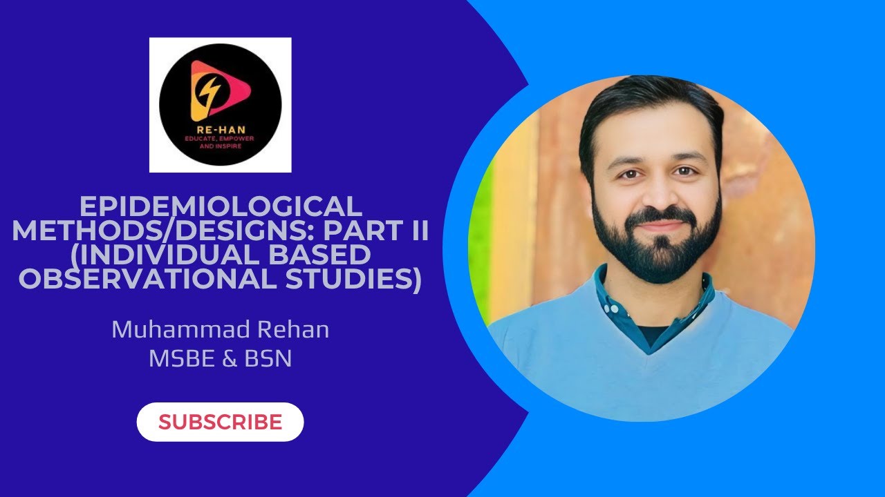 Epidemiological Methods/Designs: Part II (Individual based Observational Studies)