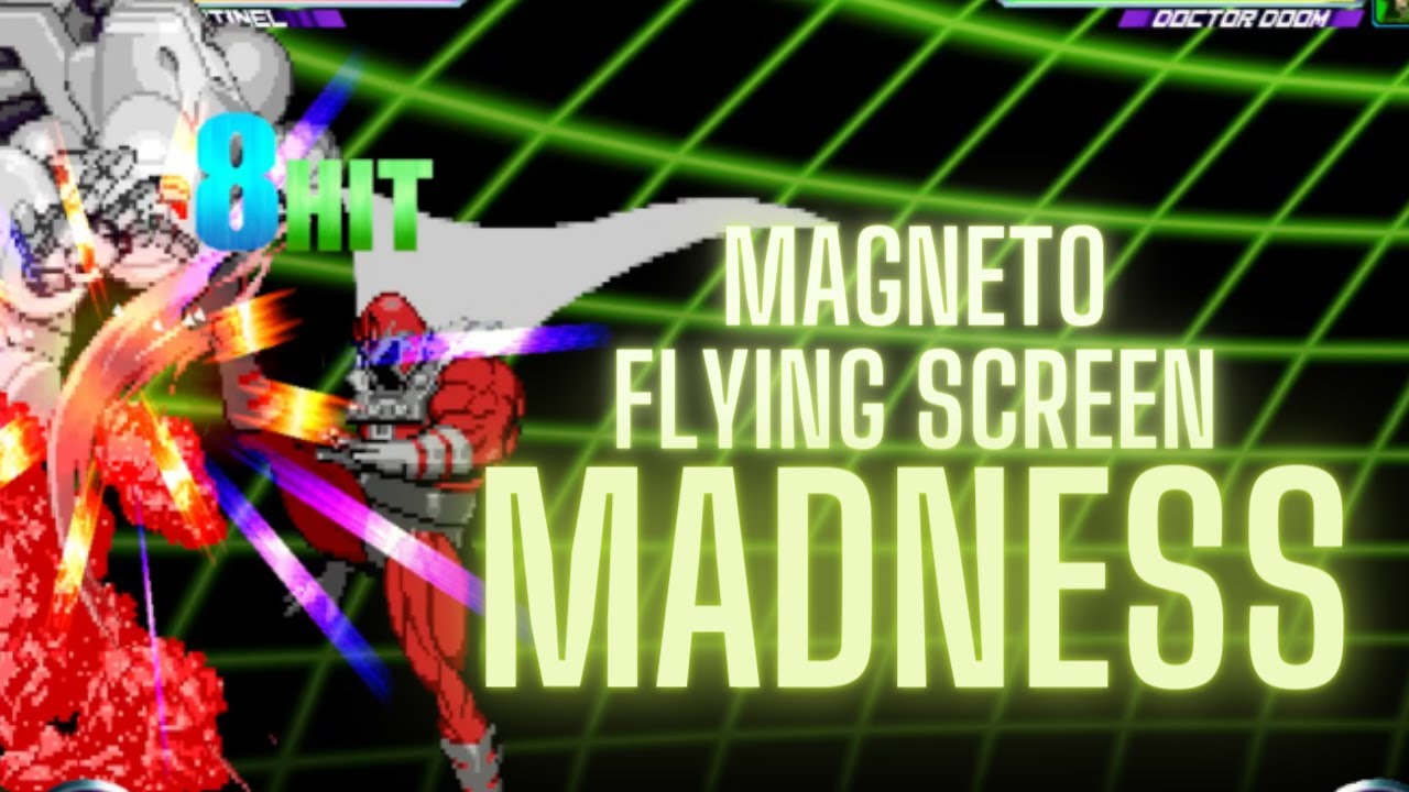 MvC2 - Magneto Flying Screen Sequences on Sentinel (DLC)
