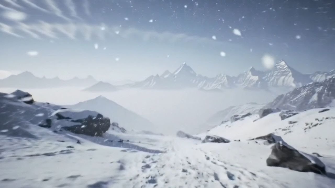 🏔️에베레스트의 고요한 눈보라 _ Silent Everest Blizzard | asmr | 눈보라 | 에베레스트 | sleep | snowstorm | mountain storm