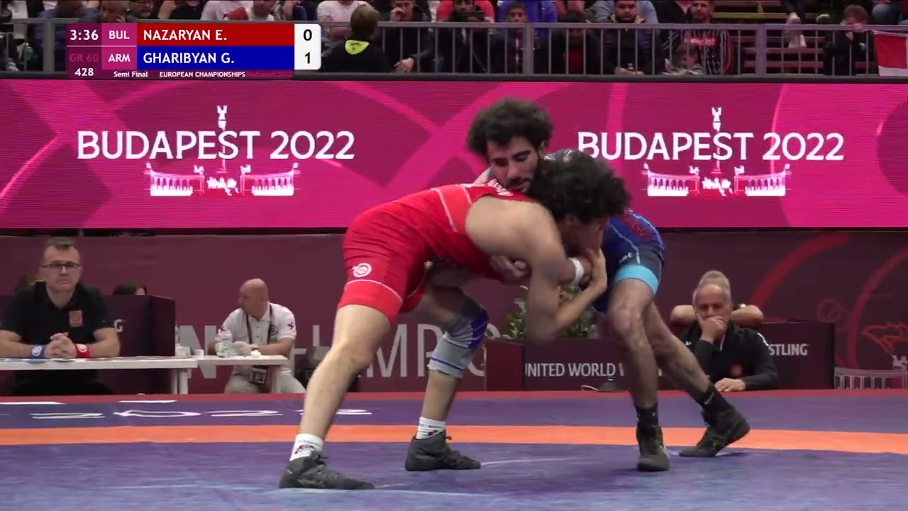 1/2 GR - 60 kg: E. NAZARYAN (BUL) v. G. GHARIBYAN (ARM)