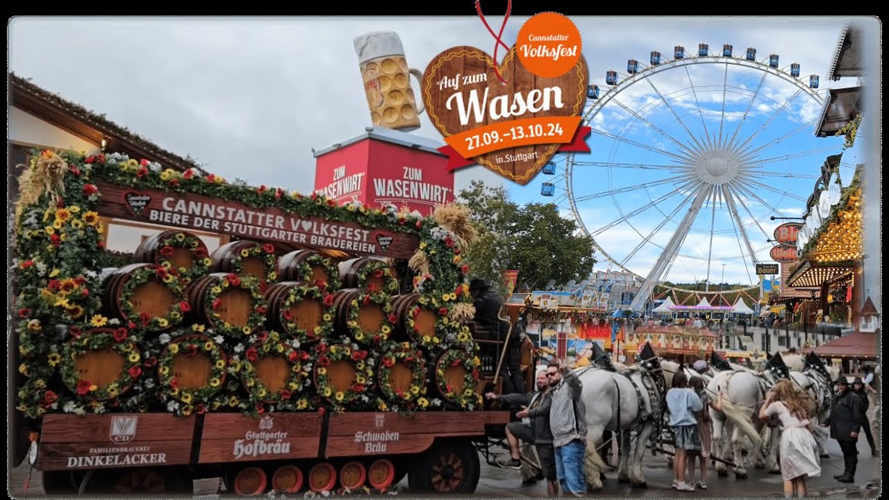 [Highlights] Opening Ceremony in Cannstatter Wasen 2024 - Walking Vlog