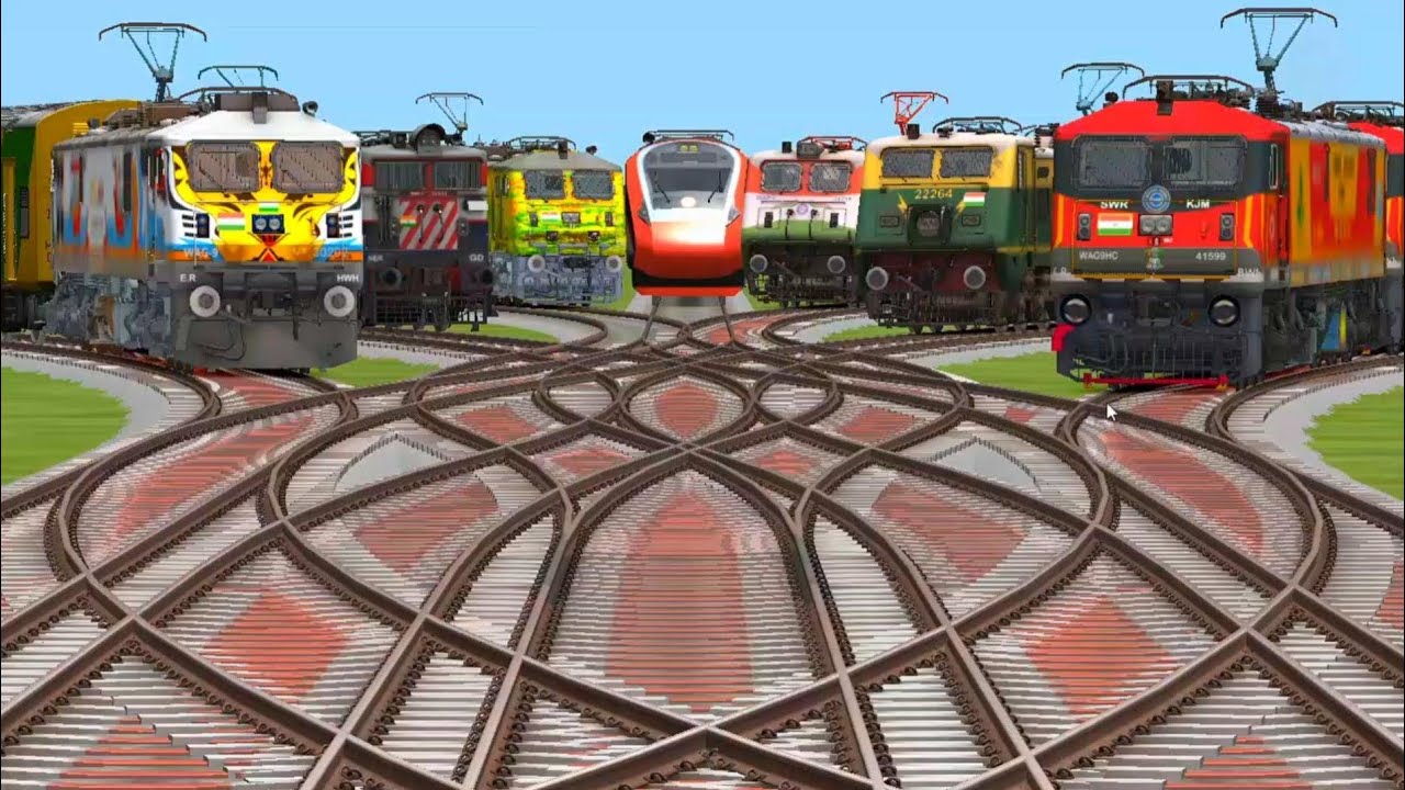 New trains all express divert by new platform stopping and metro station track trains running fast 