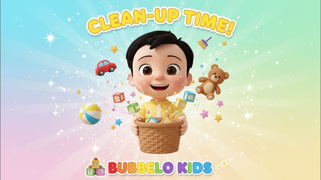 Clean-Up Clean-Up Toys Song 🧸🧹 | Fun Cleaning Song for Kids | Bubbelo Kids