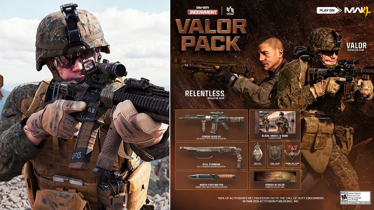 Получите новый бесплатный набор Valor Pack для MW4! (Бесплатные оперативники, чертежи и многое др...