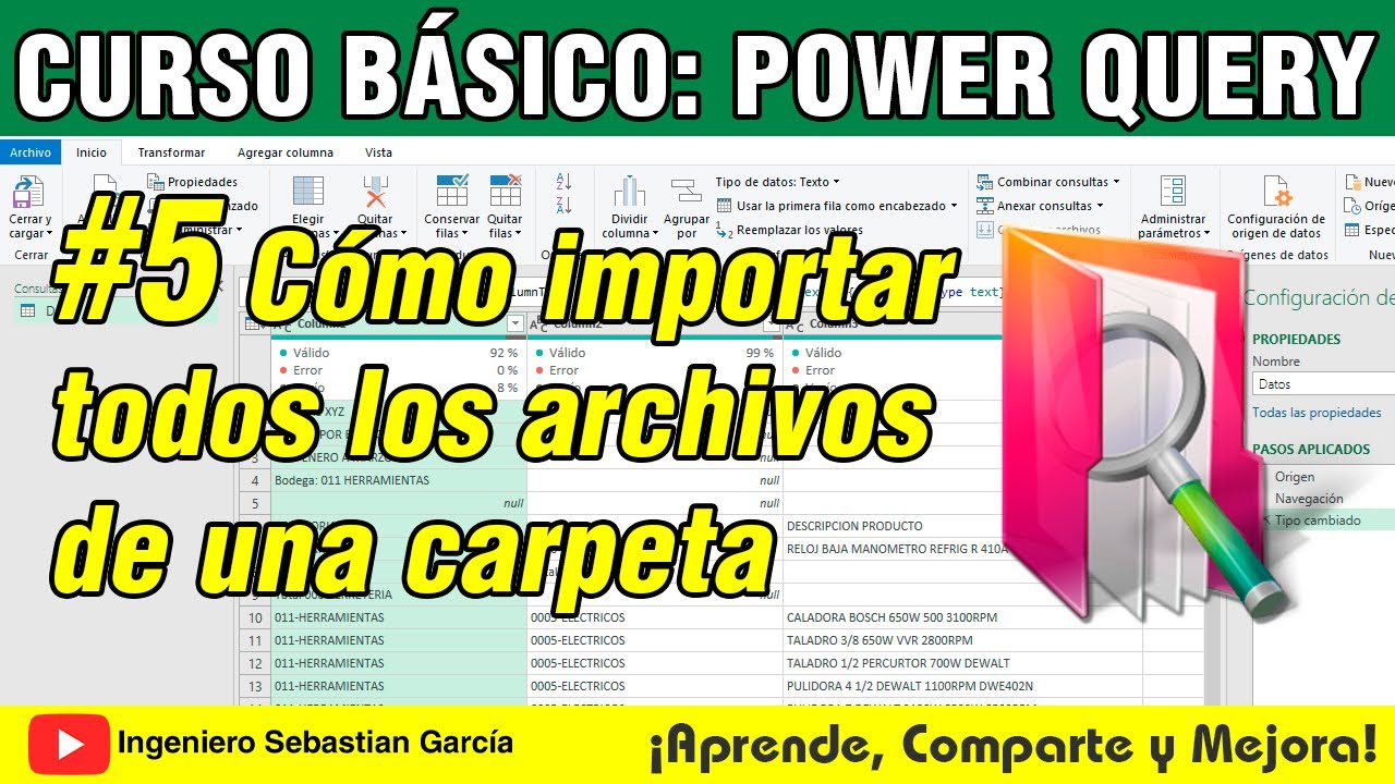 Cómo Importar todos los archivos de una carpeta con Power Query