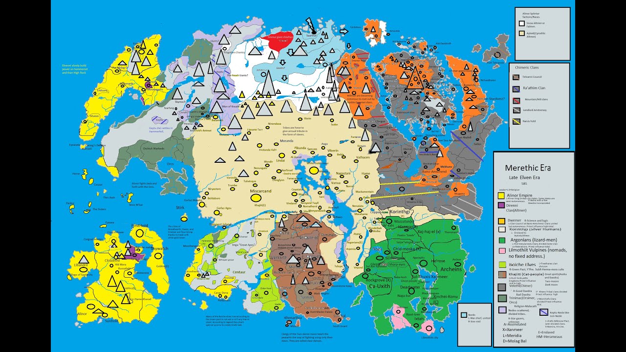 Tamriel Merethic Era Timeline.