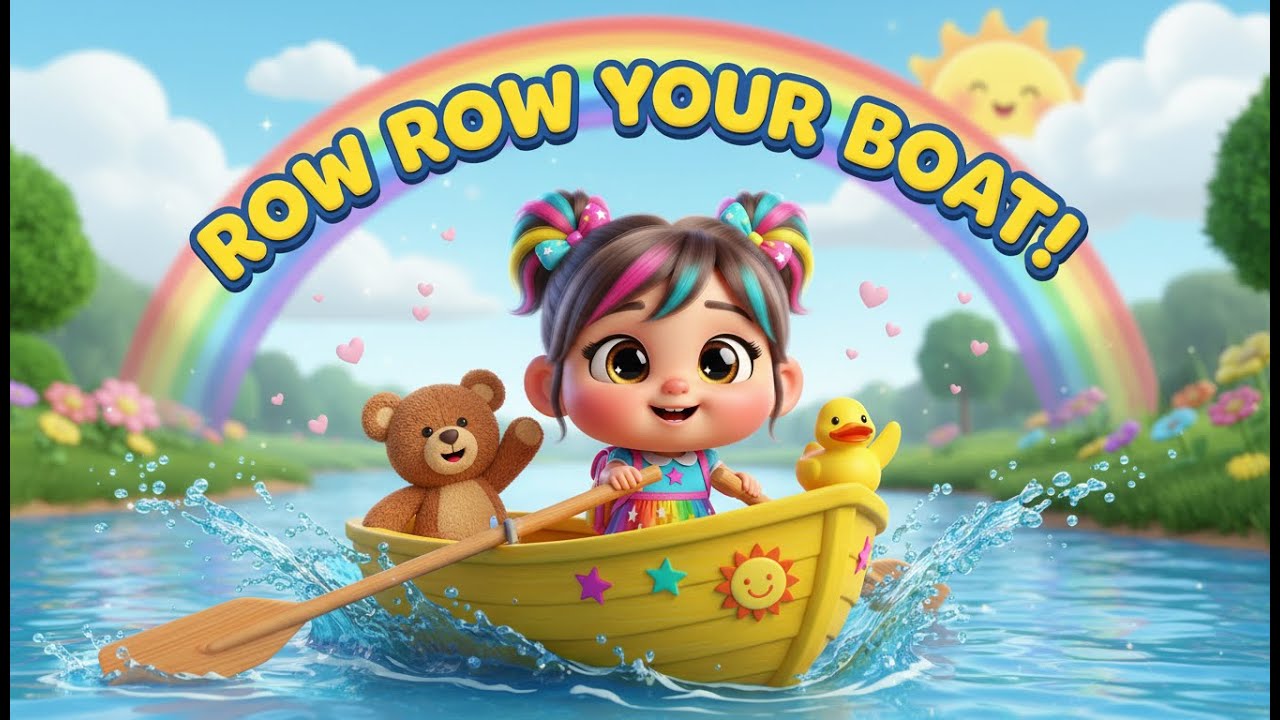 Row Row Row Your Boat 🚤 | Fun Nursery Rhyme & Kids Song | Felina Boo #rowrowrowyourboat #kidssongs