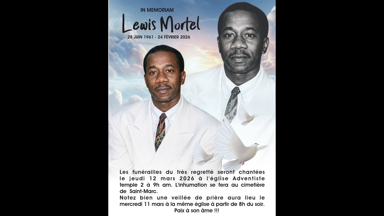 Cérémonie Funéraire de Monsieur Lewis Mortel